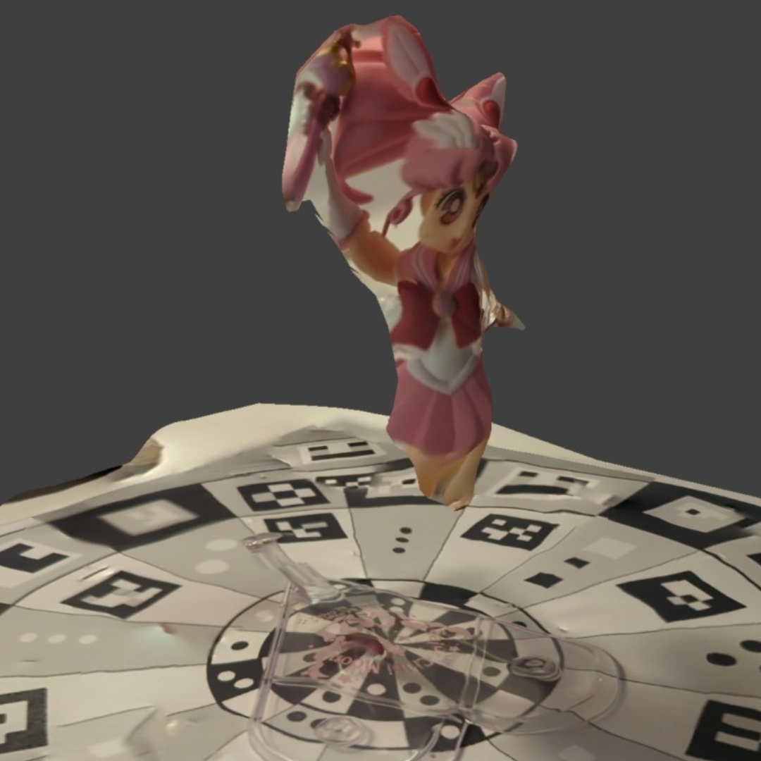 When I rescanned, the same problem came up. It made the scene 2D or flat, losing its 3D parts, such as the sides, and this time even the legs didn't get scanned properly.